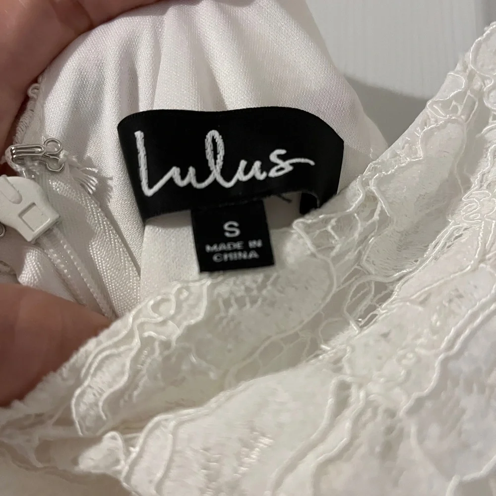 Lulu’s Easy Love White Lace Skater Dress - Bridal Shower, Bachelorette - Picture 7 of 7